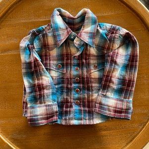 Baby Pearl Snap Plaid Shirt